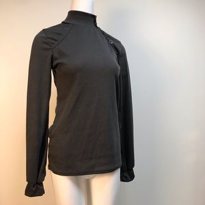 Long sleeve grey turtleneck shirt